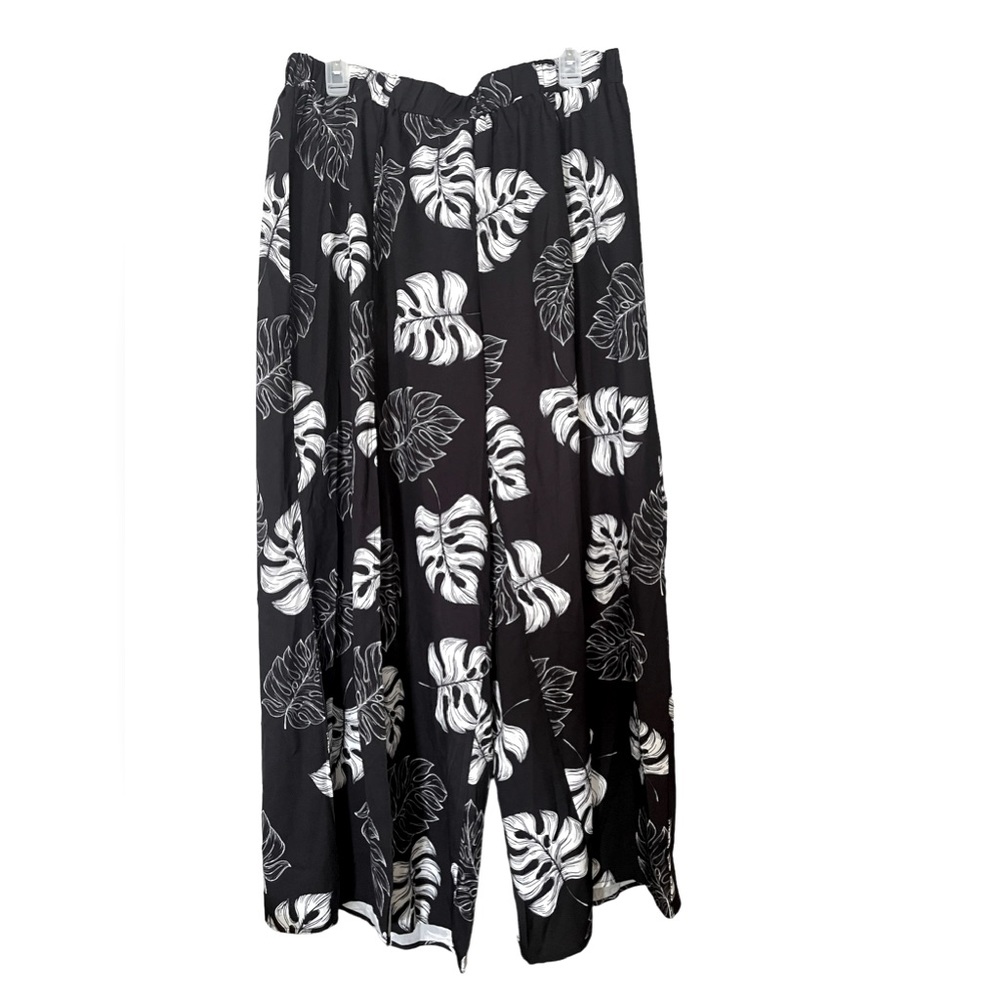 Palm leaf wide leg pants